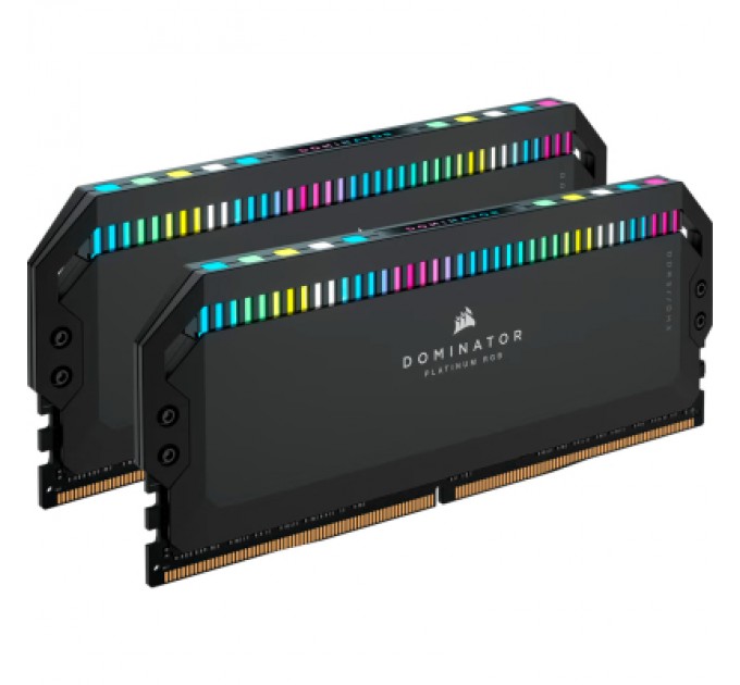 Corsair Модуль пам'яті для комп'ютера DDR5 32GB (2x16GB) 6000 MHz Dominator Platinum RGB Black Corsair (CMT32GX5M2X6000C36)