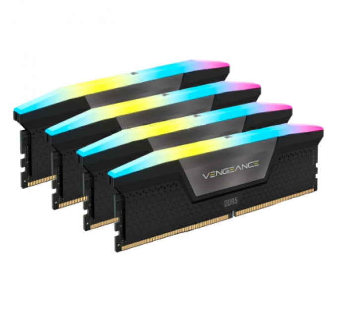 Corsair Модуль пам'яті для комп'ютера DDR5 96GB (4x24GB) 6000 MHz Vengeance RGB Black Corsair (CMH96GX5M4B6000C30)