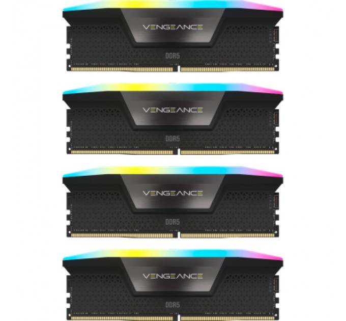 Corsair Модуль пам'яті для комп'ютера DDR5 96GB (4x24GB) 6000 MHz Vengeance RGB Black Corsair (CMH96GX5M4B6000C30)