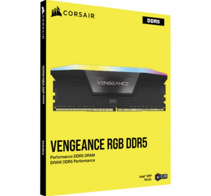 Corsair Модуль пам'яті для комп'ютера DDR5 48GB (2x24GB) 7000 MHz Vengeance RGB Black Corsair (CMH48GX5M2B7000C36)