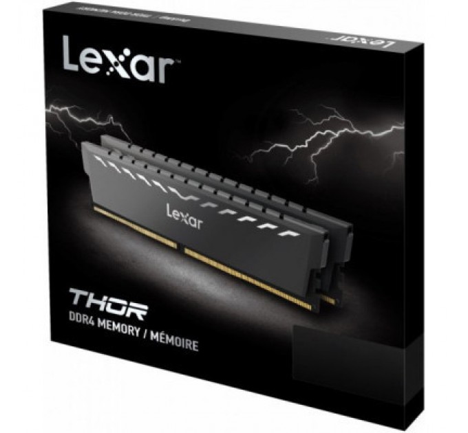 Lexar Модуль пам'яті для комп'ютера DDR4 16GB (2x8GB) 3200 MHz Thor Dark Gray Lexar (LD4BU008G-R3200GDXG)