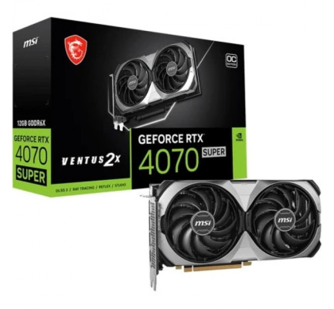 MSI Відеокарта MSI GeForce RTX4070 SUPER 12Gb VENTUS 2X OC (RTX 4070 SUPER 12G VENTUS 2X OC)