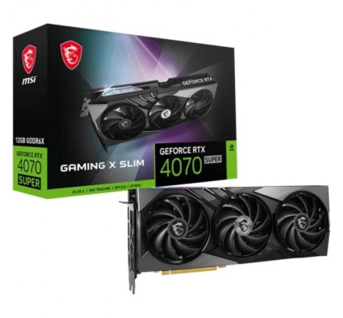 MSI Відеокарта MSI GeForce RTX4070 SUPER 12Gb GAMING X SLIM (RTX 4070 SUPER 12G GAMING X SLIM)