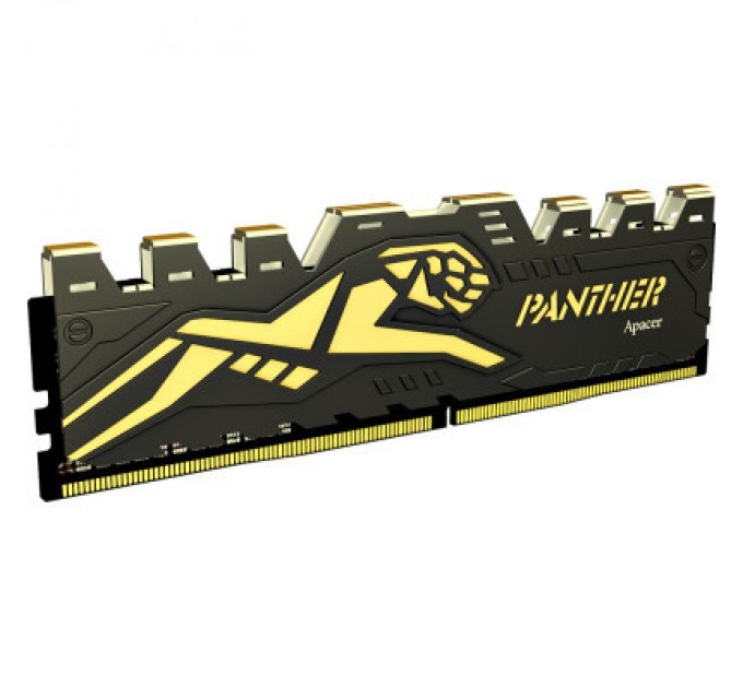 Apacer Модуль пам'яті для комп'ютера DDR4 8GB 2666 MHz Panther Black/Gold Apacer (AH4U08G26C08Y7GAA-1)