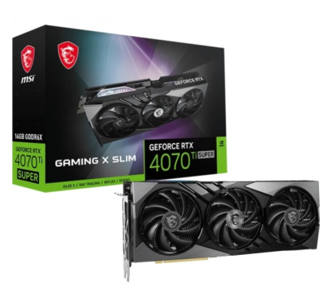 MSI Відеокарта MSI GeForce RTX4070Ti SUPER 16Gb GAMING X SLIM (RTX 4070 Ti SUPER 16G GAMING X SLIM)
