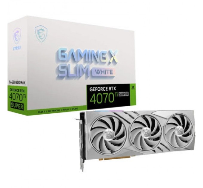 MSI Відеокарта MSI GeForce RTX4070Ti SUPER 16Gb GAMING X SLIM WHITE (RTX 4070 Ti SUPER 16G GAMING X SLIM WHIT)