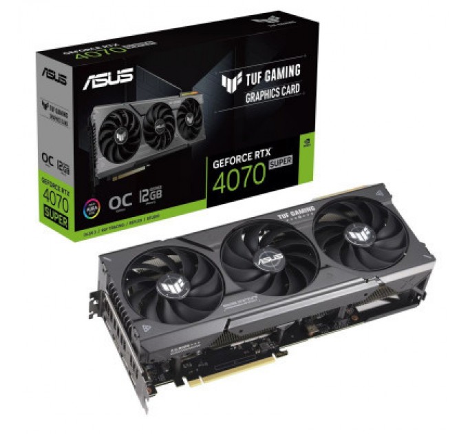 ASUS Відеокарта ASUS GeForce RTX4070 SUPER 12Gb TUF OC GAMING (TUF-RTX4070S-O12G-GAMING)