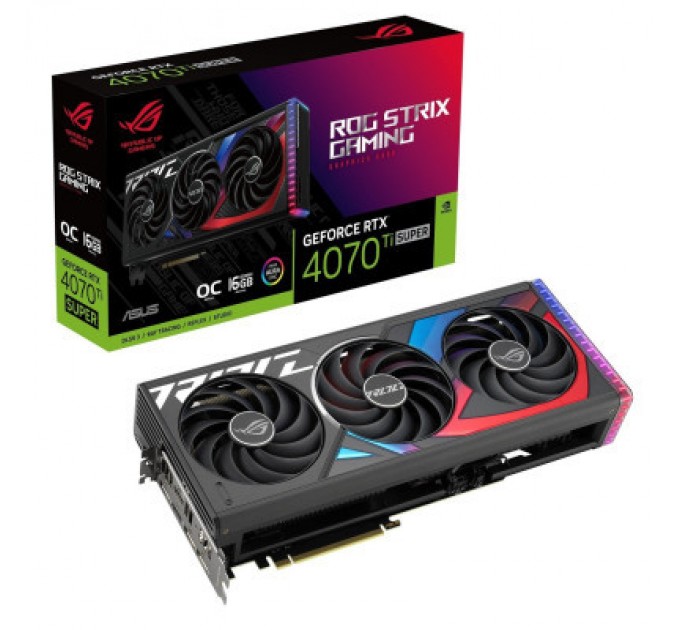 ASUS Відеокарта ASUS GeForce RTX4070Ti SUPER 16Gb ROG STRIX OC GAMING (ROG-STRIX-RTX4070TIS-O16G-GAMING)