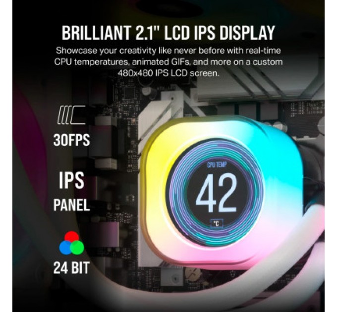 Corsair Система рідинного охолодження Corsair iCUE Link H150i LCD RGB (CW-9061010-WW)