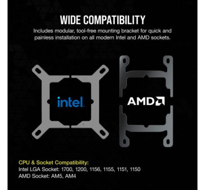 Corsair Система рідинного охолодження Corsair iCUE Link H150i LCD RGB (CW-9061010-WW)