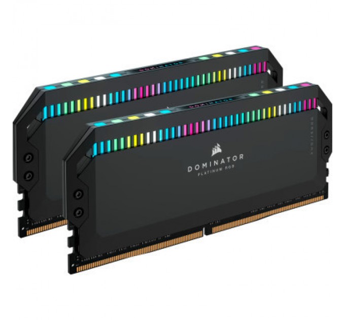 Corsair Модуль пам'яті для комп'ютера DDR5 32GB (2x16GB) 6000 MHz Dominator Platinum RGB Black Corsair (CMT32GX5M2E6000C36)
