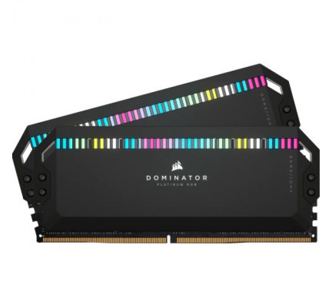 Corsair Модуль пам'яті для комп'ютера DDR5 32GB (2x16GB) 6000 MHz Dominator Platinum RGB Black Corsair (CMT32GX5M2E6000C36)