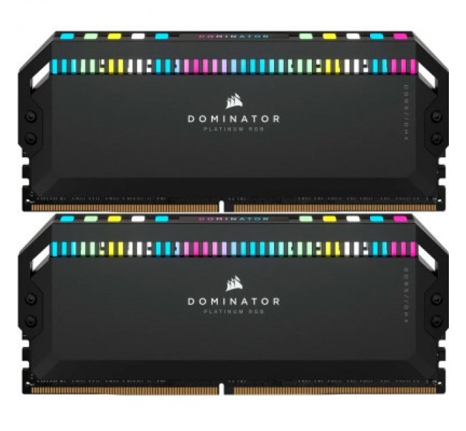 Corsair Модуль пам'яті для комп'ютера DDR5 32GB (2x16GB) 6000 MHz Dominator Platinum RGB Black Corsair (CMT32GX5M2E6000C36)