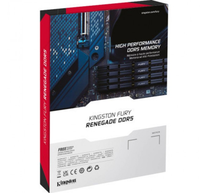 Kingston Fury (ex.HyperX) Модуль пам'яті для комп'ютера DDR5 32GB 6400 MHz Renegade Silver XMP Kingston Fury (ex.HyperX) (KF564C32RS-32)