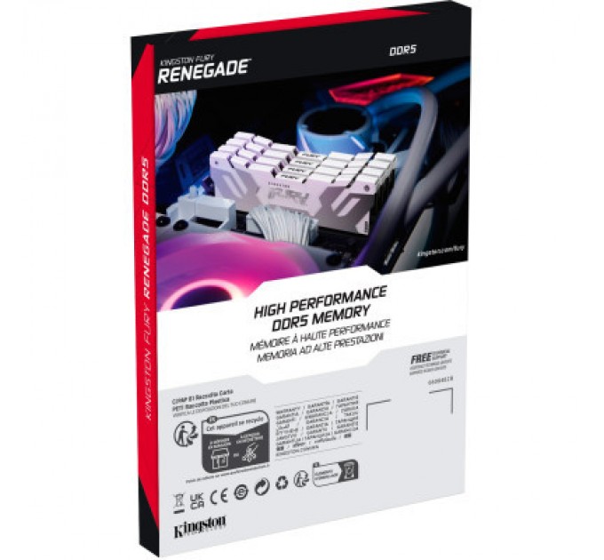 Kingston Fury (ex.HyperX) Модуль пам'яті для комп'ютера DDR5 16GB 6000 MHz Renegade White XMP Kingston Fury (ex.HyperX) (KF560C32RW-16)