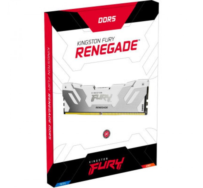 Kingston Fury (ex.HyperX) Модуль пам'яті для комп'ютера DDR5 16GB 6800 MHz Renegade White XMP Kingston Fury (ex.HyperX) (KF568C36RW-16)
