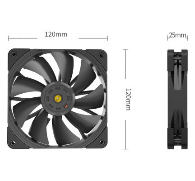 PcCooler Кулер до корпусу PcCooler P120 Pro BK