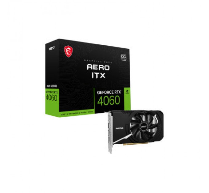 MSI Відеокарта MSI GeForce RTX4060 8Gb AERO ITX OC (RTX 4060 AERO ITX 8G OC)