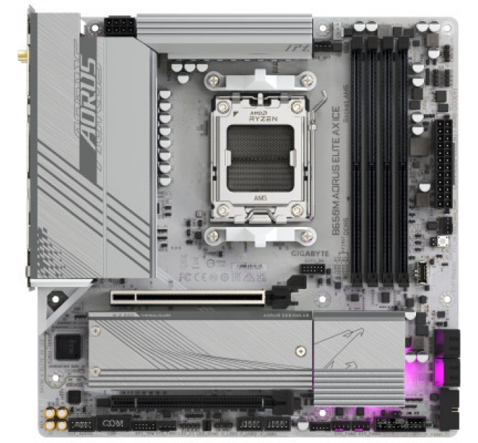 GIGABYTE Материнська плата GIGABYTE B650M AORUS ELITE AX ICE (B650M A ELITE AX ICE)