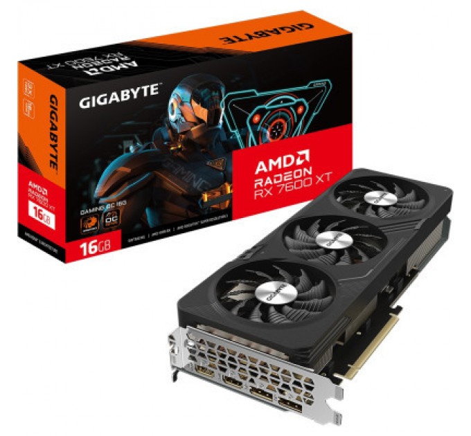GIGABYTE Відеокарта GIGABYTE Radeon RX 7600 XT 16Gb GAMING OC (GV-R76XTGAMING OC-16GD)