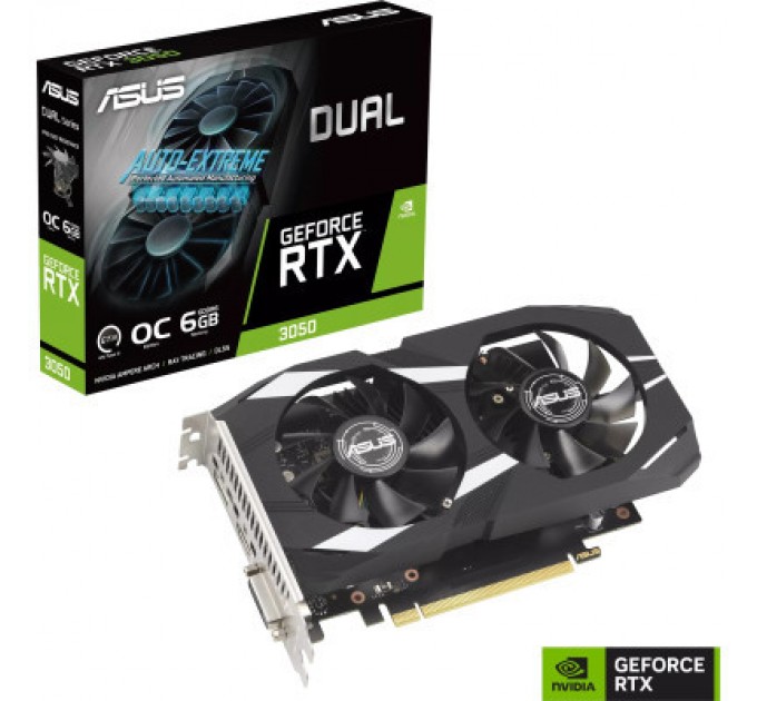 ASUS Відеокарта ASUS GeForce RTX3050 6Gb DUAL OC (DUAL-RTX3050-O6G)