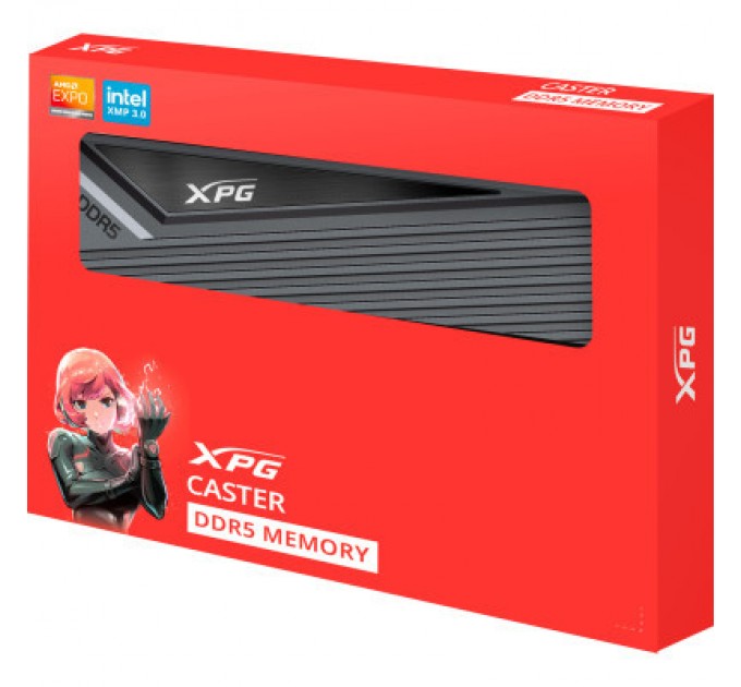 ADATA Модуль пам'яті для комп'ютера DDR5 32GB (2x16GB) 6000 MHz XPG Caster Tungsten Gray ADATA (AX5U6000C4016G-DCCAGY)