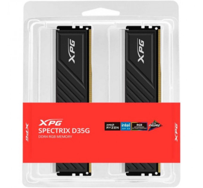 ADATA Модуль пам'яті для комп'ютера DDR4 64GB (2x32GB) 3600 MHz XPG Spectrix D35G RGB Black ADATA (AX4U360032G18I-DTBKD35G)