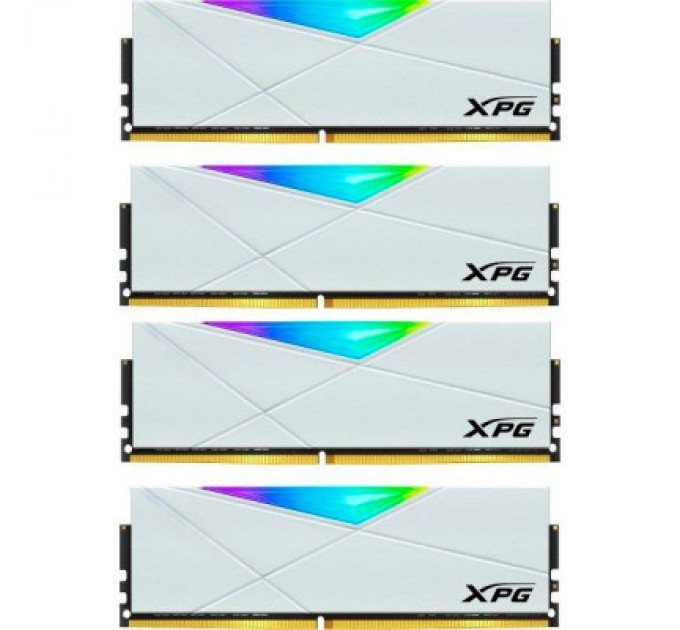 ADATA Модуль пам'яті для комп'ютера DDR4 64GB (4x16GB) 3600 MHz XPG Spectrix D50 RGB White ADATA (AX4U360016G18I-QCWH50)