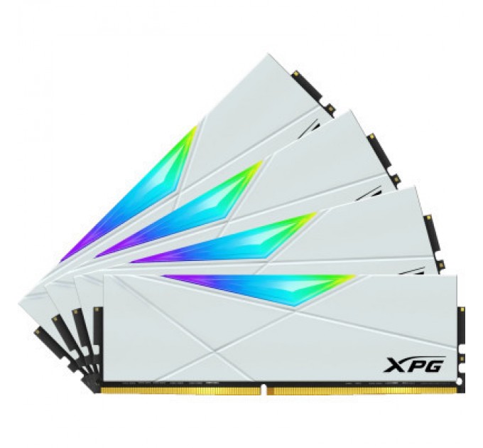 ADATA Модуль пам'яті для комп'ютера DDR4 64GB (4x16GB) 3600 MHz XPG Spectrix D50 RGB White ADATA (AX4U360016G18I-QCWH50)