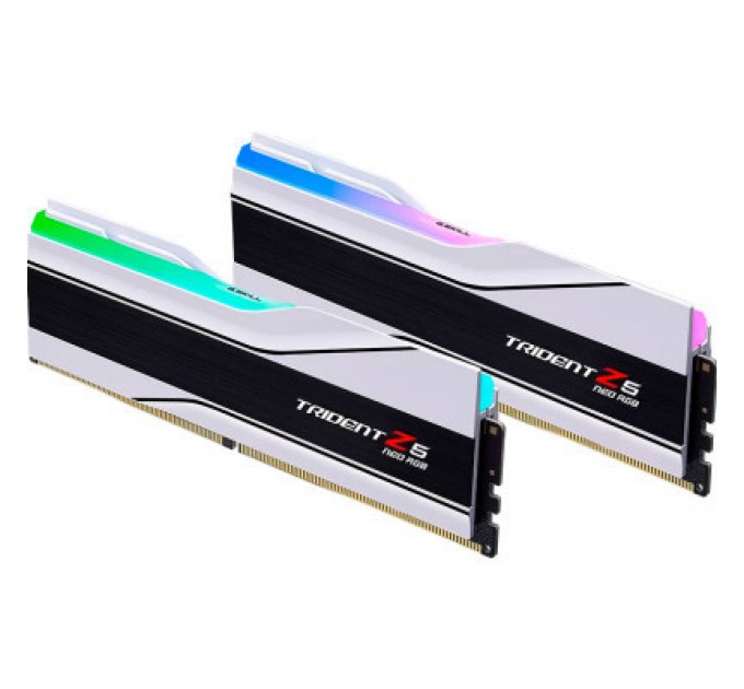 G.Skill Модуль пам'яті для комп'ютера DDR5 64GB (2x32GB) 6000 MHz Trident Z5 Neo RGB Matte White G.Skill (F5-6000J3036G32GX2-TZ5NRW)