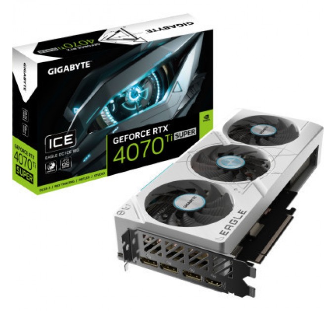 GIGABYTE Відеокарта GIGABYTE GeForce RTX4070Ti SUPER 16Gb EAGLE ICE OC (GV-N407TSEAGLEOC ICE-16GD)