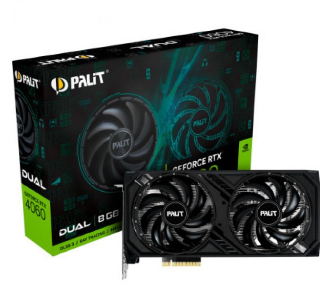 Palit Відеокарта Palit RTX 4060 DUAL 8GB (NE64060019P1-1070D)