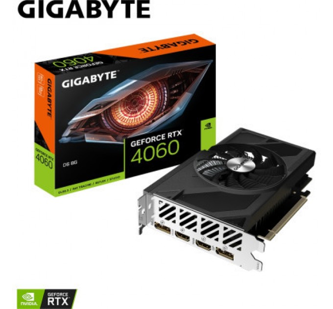 GIGABYTE Відеокарта GIGABYTE GeForce RTX4060 8Gb (GV-N4060D6-8GD)