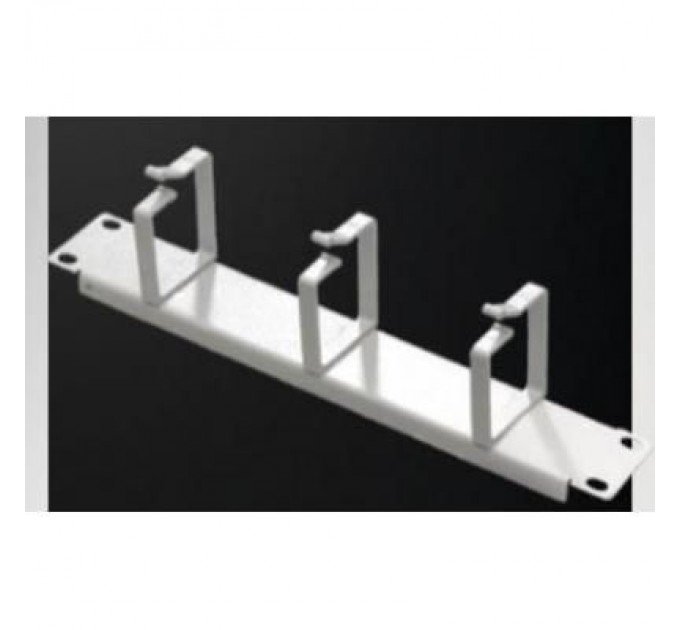 Mirsan Кабельний організатор 10" 1U 3 кільця, RAL 7035 Mirsan (MR.OKP1U10.02)