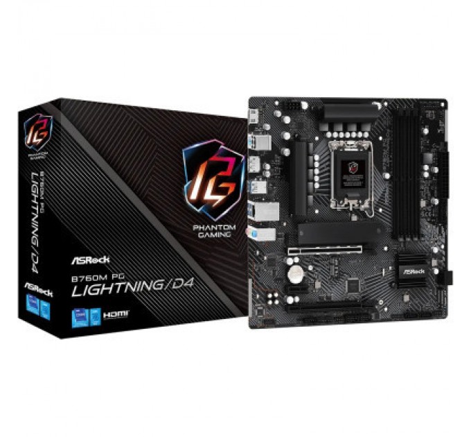 ASRock Материнська плата ASRock B760M PG LIGHTNING/D4