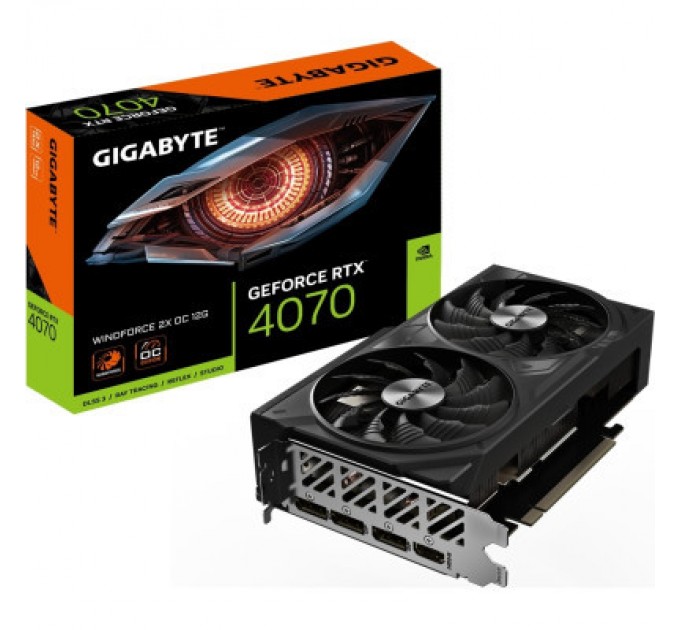 GIGABYTE Відеокарта GIGABYTE GeForce RTX4070 12Gb WINDFORCE OC (GV-N4070WF2OC-12GD)