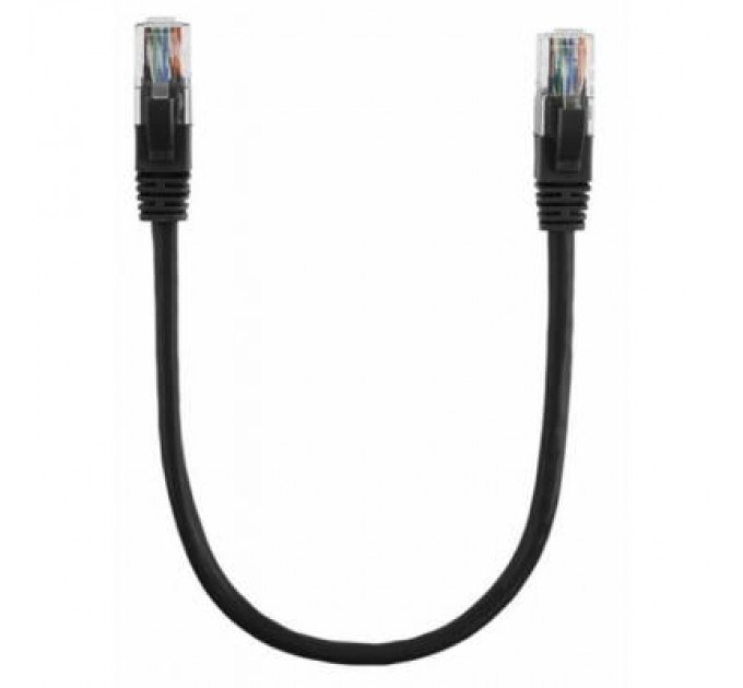 Ritar Патч-корд 0.3м, UTP, cat.5e, CCA, black Ritar (PCR-CCA/0.3Bk)