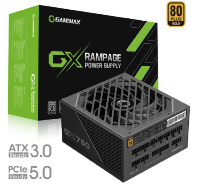 Gamemax Блок живлення Gamemax 750W (GX-750 PRO BK (ATX3.0 PCIe5.0))