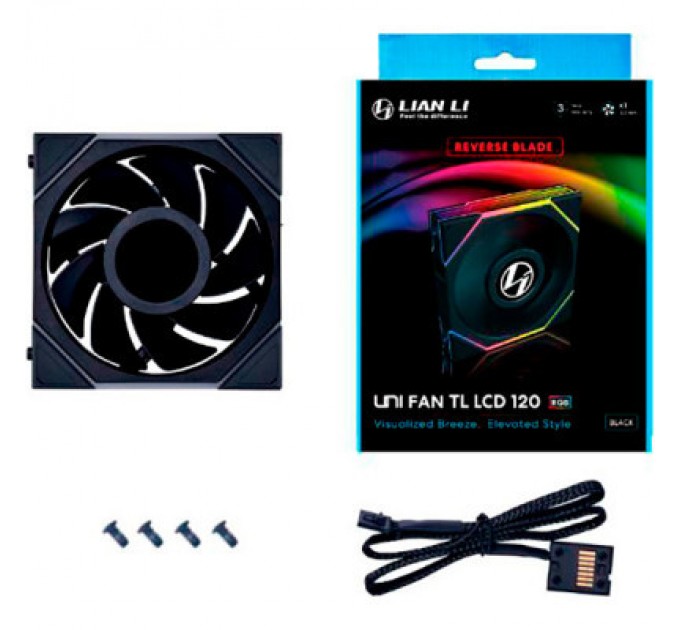 Lian Li Кулер до корпусу Lian Li Reverse TL LCD 120-1, Black Cooler (G99.12RTLLCD1B.00)