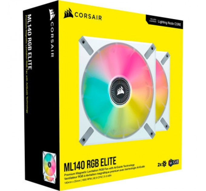 Corsair Кулер до корпусу Corsair ML140 RGB Elite Premium Dual Pack (CO-9050119-WW)