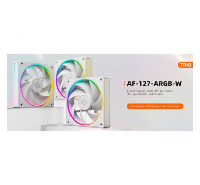 ID-Cooling Кулер до корпусу ID-Cooling AF-127-ARGB-W TRIO