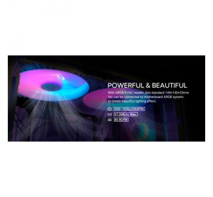 ID-Cooling Кулер до корпусу ID-Cooling WF-14025-XT ARGB WHITE