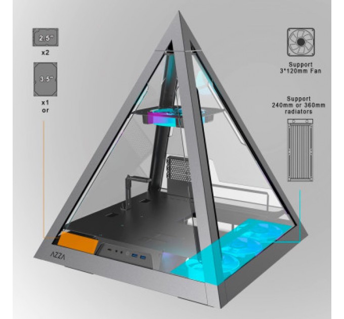 Azza Корпус Azza PYRAMID (CSAZ-804L)