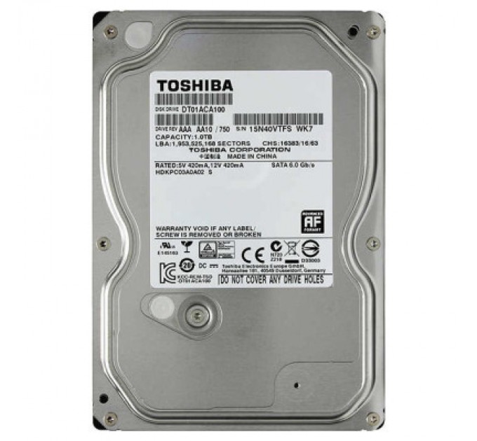 Toshiba Жорсткий диск 3.5" 1TB Toshiba (# DT01ACA100 #)