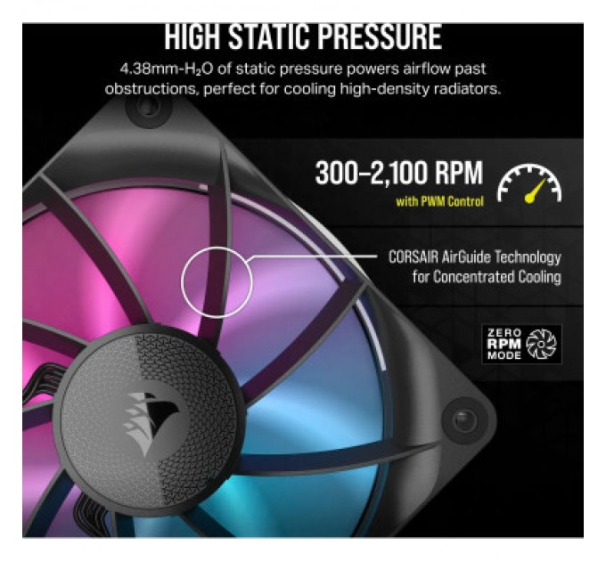 Corsair Кулер до корпусу Corsair iCUE Link RX120 RGB PWM (CO-9051017-WW)