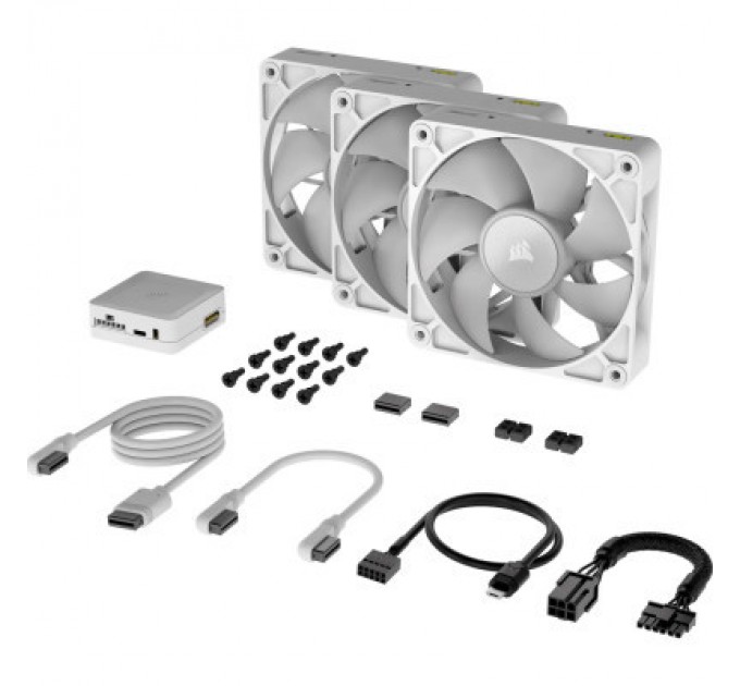 Corsair Кулер до корпусу Corsair iCUE Link RX120 RGB PWM White Triple Pack (CO-9051022-WW)