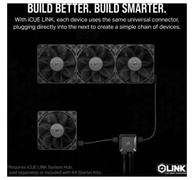 Corsair Кулер до корпусу Corsair iCUE Link RX140 PWM (CO-9051011-WW)