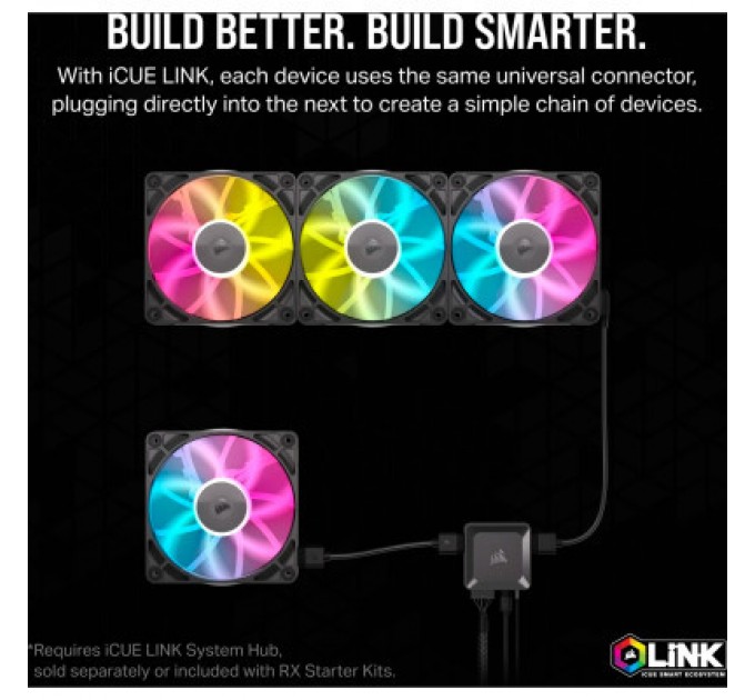 Corsair Кулер до корпусу Corsair iCUE Link RX140 RGB PWM (CO-9051019-WW)