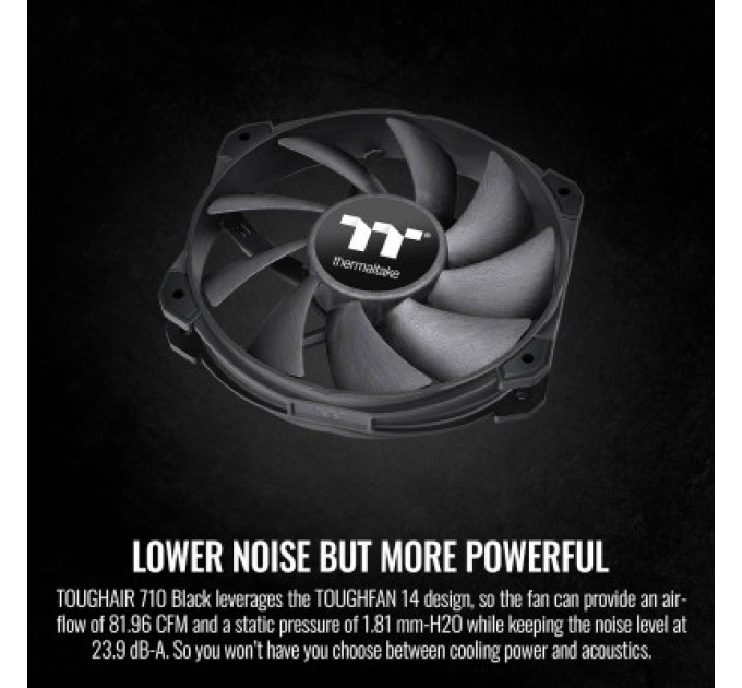 ThermalTake Кулер до процесора ThermalTake TOUGHAIR 710 Black (7 CL-P117-CA14BL-A)