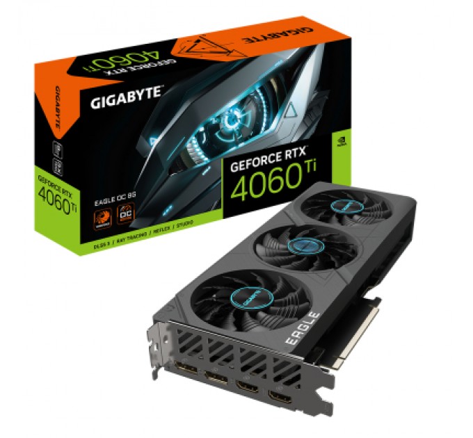 GIGABYTE Відеокарта GIGABYTE GeForce RTX4060Ti 8Gb EAGLE OC (GV-N406TEAGLE OC-8GD)